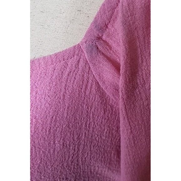 Jens Pirate Booty For Free People Pink Tie Back Puff Sleeve Crop Top See Descrip - Picture 3 of 10